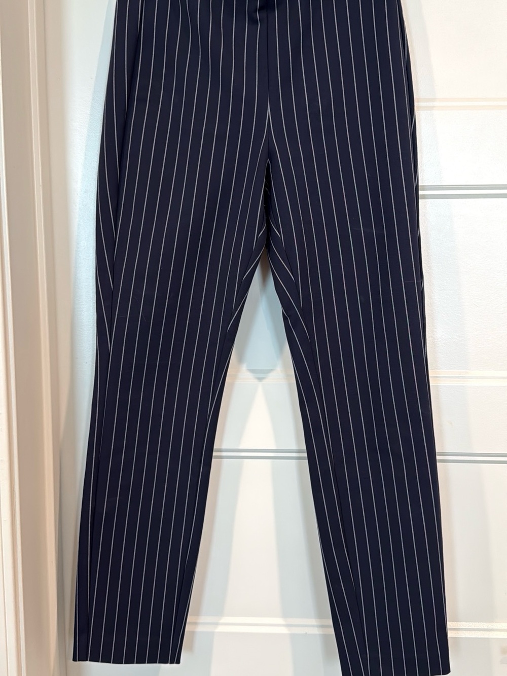 rag & bone Navy Pinstripe Tapered Dress Pants